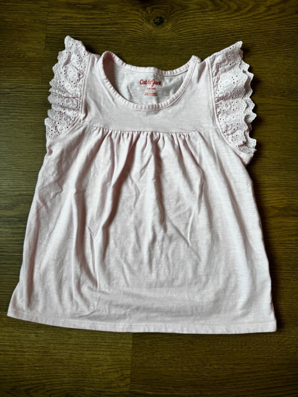 Girls Ruffle Sleeve Top Bundle | Cat & Jack & H&M | Pink & Red | Size 5-6Y / 6-6 - Picture 3 of 7